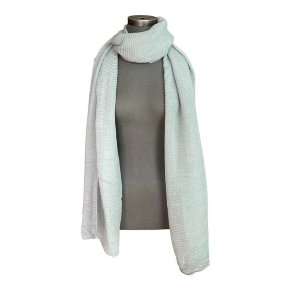 Nordstrom BP Light Aqua Blue Plisse Scarf 104x32” Multifunctional NWT